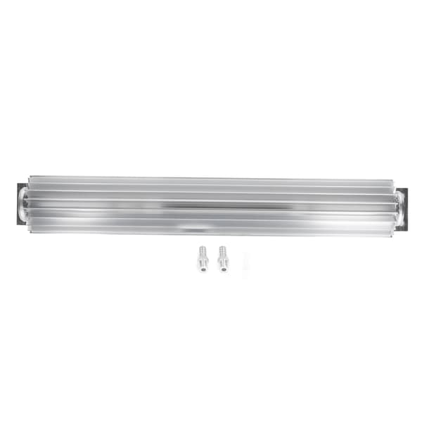 18 Tommer Transmissionskøler Dobbelt Pass Finned Anodiseret Aluminium Universal til de fleste biler og lastbiler