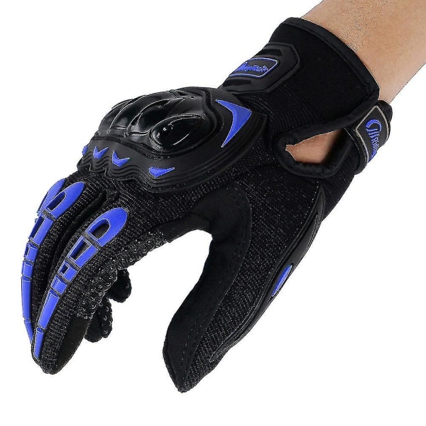 Handske Motorcykel Män Guantes Moto Gant Touch Screen Andas Motorcykel Racing Ridning Cykel Skyddshandskar Sommar Xinda blue M