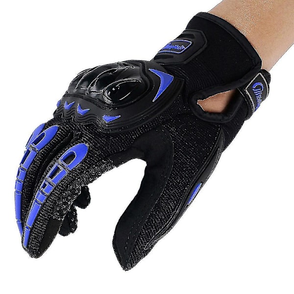 Käsine Moottoripyörä Miesten Guantes Moto Gant Kosketusnäyttö Hengittävä Moottoripyörä Kilpa Ratsastus Pyörä Suojakäsineet Kesä Xinda blue M