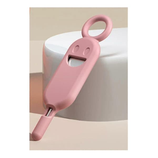 Bærbart SIM-utløserpinnesett med smilefjesetui Pink