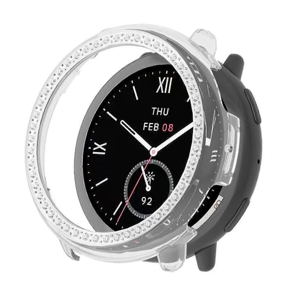 Diamant Halv Dækning PC Ur Beskyttelsesetui Til Amazfit Active 2 Transparent