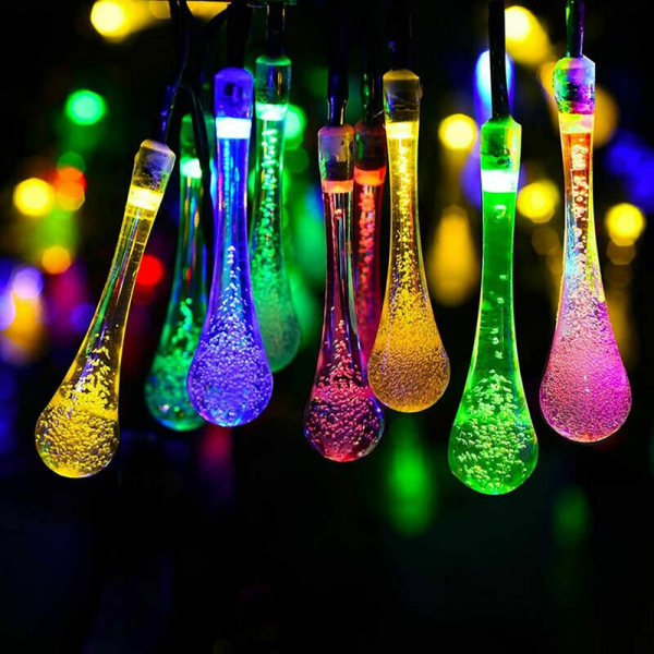 Ny type Solar String Lights, 8 Modi Flerfarge String Lights, Dekorativ LED utendørs belysning for hage og hage, Wat
