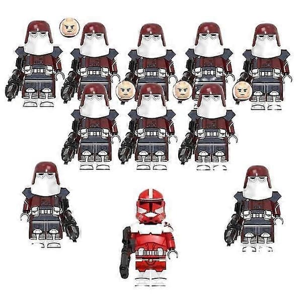Ny version Star battle Clone Commander Shockwave Troops Byggkloss Man Leksaksväska[ht]