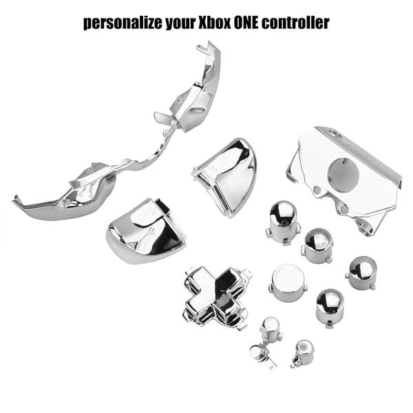 Farverigt Skruetrækkersæt Knapper Udskiftningsdele til Xbox One Controller (Sølv)