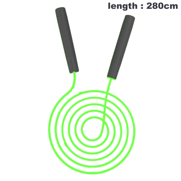 Hyppynaru Kids Color Hyppynaru Light Up Rope Fitness Workout black handle green fiber optic