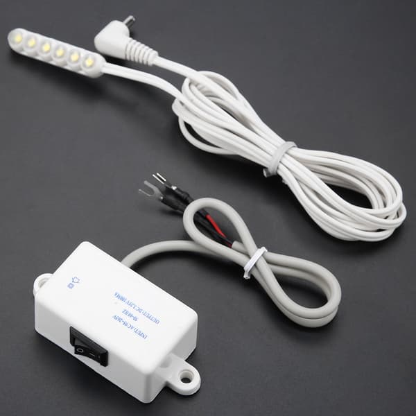 LED Magnetisk Base Symaskinlampe 6 LED-er 220V CN Plugg