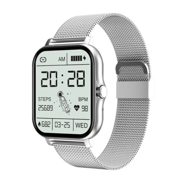 anpassad urtavla musik smart armbandsur (Silver Steel),