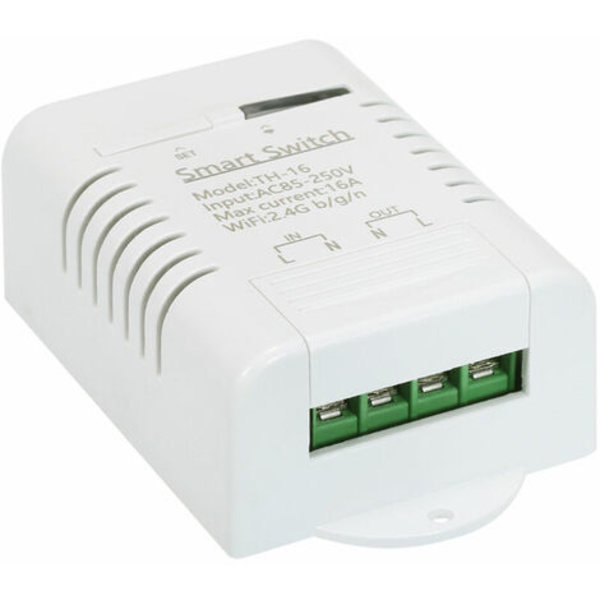 eWeLink TH-16 Smart Wifi Switch 16A/3500W Temperaturovervåking Trådløst hjemmeautomatiseringssett med DS18B20 vanntett te