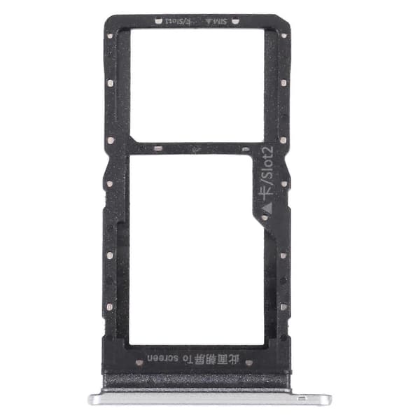 SIM-kortsfack + SIM-kortsfack / Micro SD-kortsfack för Honor Play 20 Silver