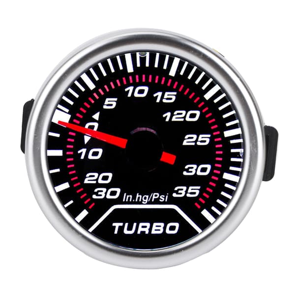 Universal Turbo Boost Mätare 52mm LED-Display 35PSI Röktonad Lins