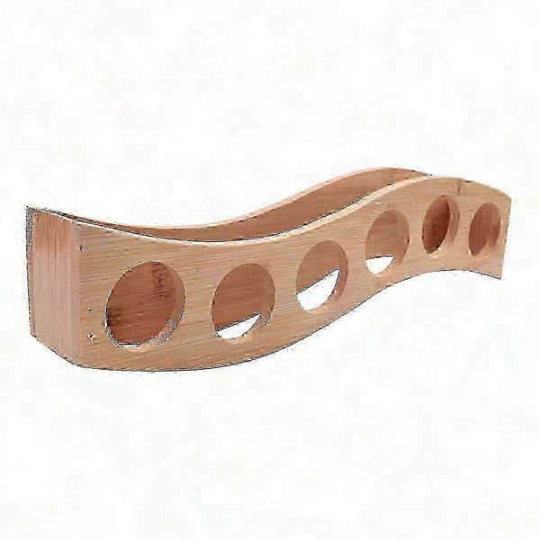 Bambu Shotglas Hållare Set - 6st 30ml Shotglas med Stativ, Perfekt för Fester & Barer
