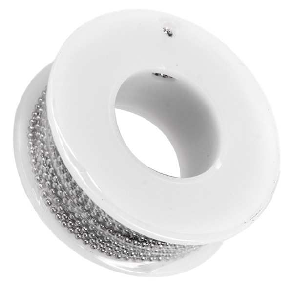 Klippbar kulkedja i rostfritt 304-stål - Silver Bead Chain med spänne för DIY-halsbandstillverkning - Perfekt för gränsöverskridande operationer