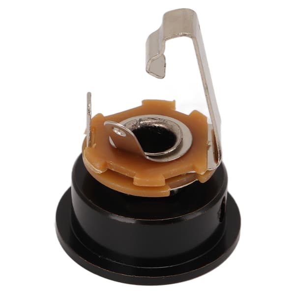 TL Elektrisk Guitar Stereo Output Jack Rund Metal Socket Sort
