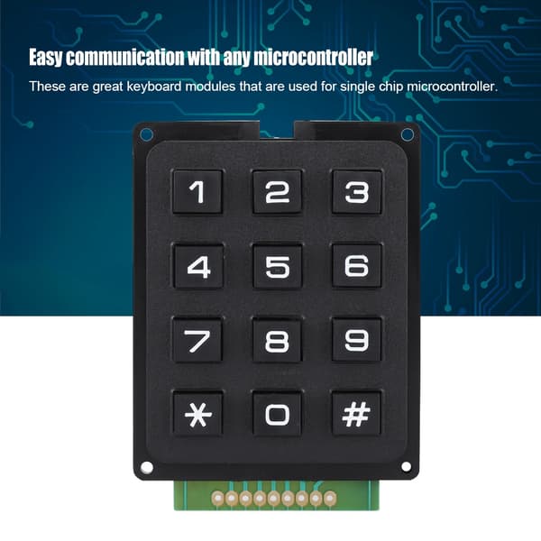 Tangentbordmoduler med 12 tangenter 3x4 Tryckknappar Extern knappsats för MCU