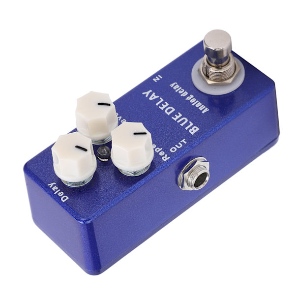 Mini Blå Analog Delay Gitarr Effektpedal True Bypass Instrumenttillbehör