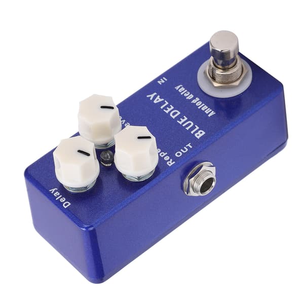 Mini Blå Analog Delay Guitar Effekt Pedal True Bypass Instrument Tilbehør