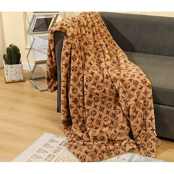 Crystal Fleece Nap Peitto Double Sohva Peitto Toimistopyyhe Quilt Ilmastointipeitto (80*120cm)