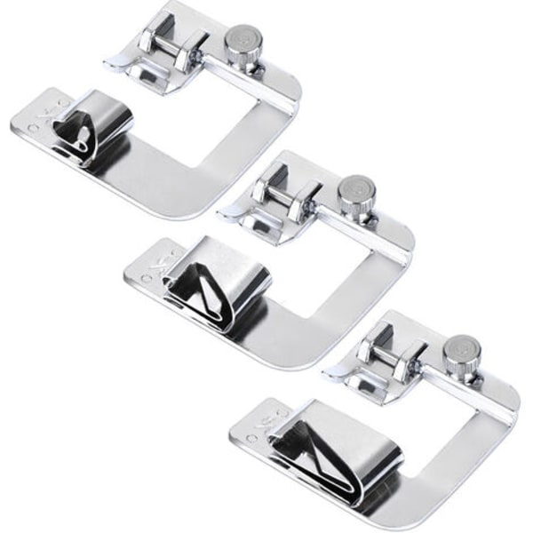Tredelad pressarfot för hushålls multifunktionell elektrisk symaskin Fålla pressarfot 4/8" 6/8" 8/8"