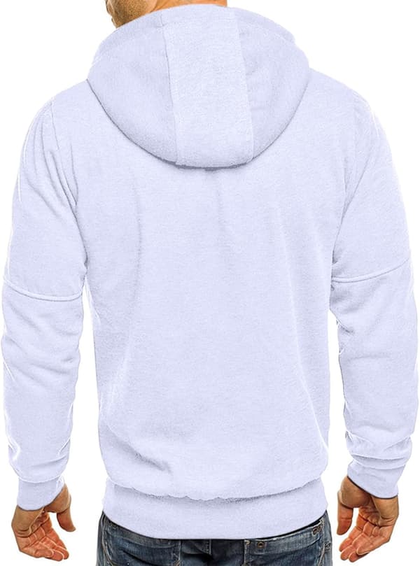 Luvtröja för män med dragkedja Lättviktsjackor 1 Vit 1 White 1 White XL