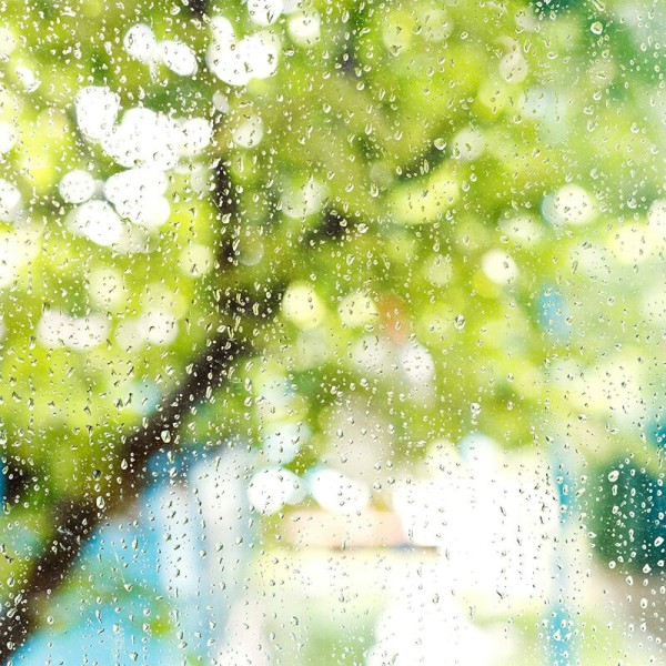 Klart regnmätare set om 2, fast, trädgårdsmätare, stor skärm, 35 mm/m2, plast, slumpmässig färg