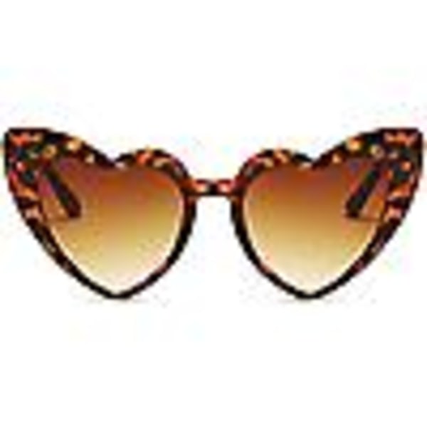 Hjertesolbriller for kvinner Retro Love Eyeglasses Vintage Cat Eye Briller Uv400
