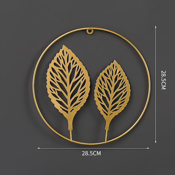 Pohjoismainen ginkgo-lehti olohuoneen seinäkoriste seinäkoristelu kulta, lehti 28,5*28,5cm,