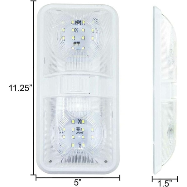 Asuntoauton kattovalaisin 12v sisäkattovalaisin bilateral 48LED (positiivinen valkoinen valoprojektori)