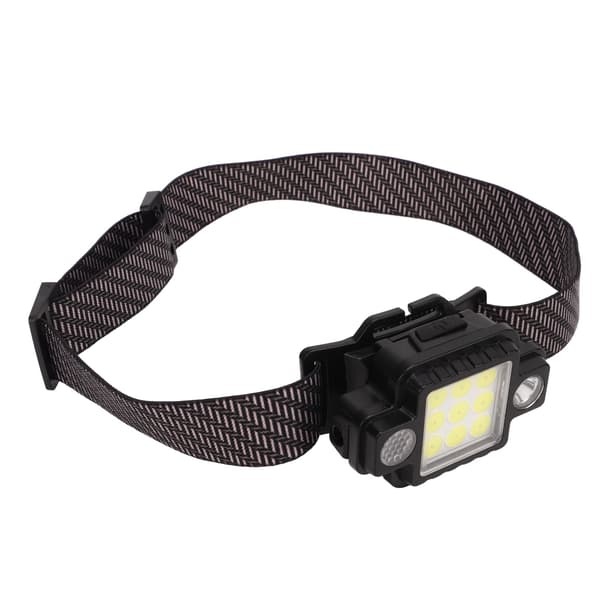 USB Magnetisk LED Hodelykt Ultralett COB Multifunksjon ABS Hodelykt med Rød Blå Lysmodus for Utendørs Natt