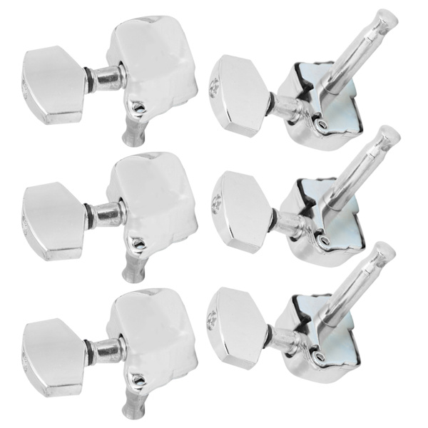 Strummer Gitarr Halvstängd 3 Vänster 3 Höger Silver Musikinstrumentdelar