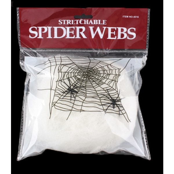 Halloween dekorasjonslokale Layout Graveyard Layout Spider Cotton Luminous Cobweb (200g Luminous Cotton + 6 Edderkopper)