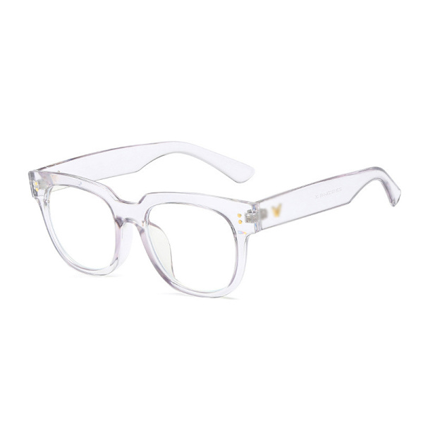 Rough Frame lasit Vintage Myopic Glasses Frame Anti Blue Light lasit (vaaleanharmaa)