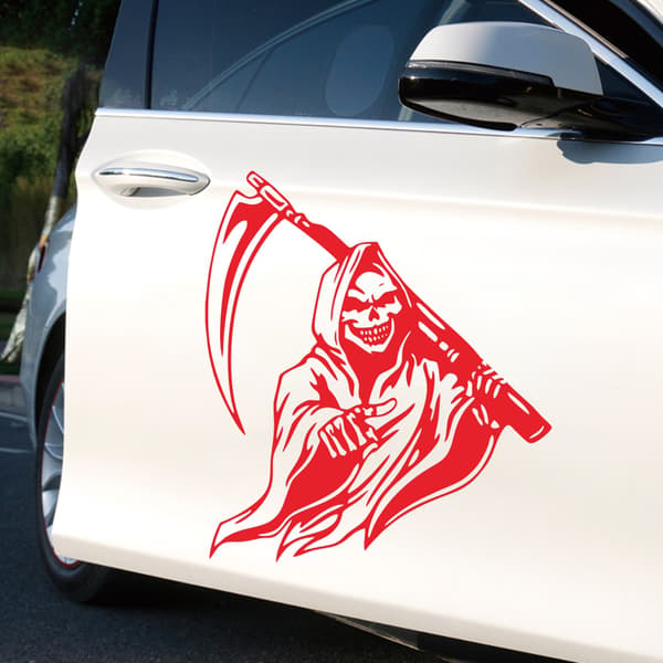 Grim Reaper Scythe Universal Selvklæbende Bilmærkat