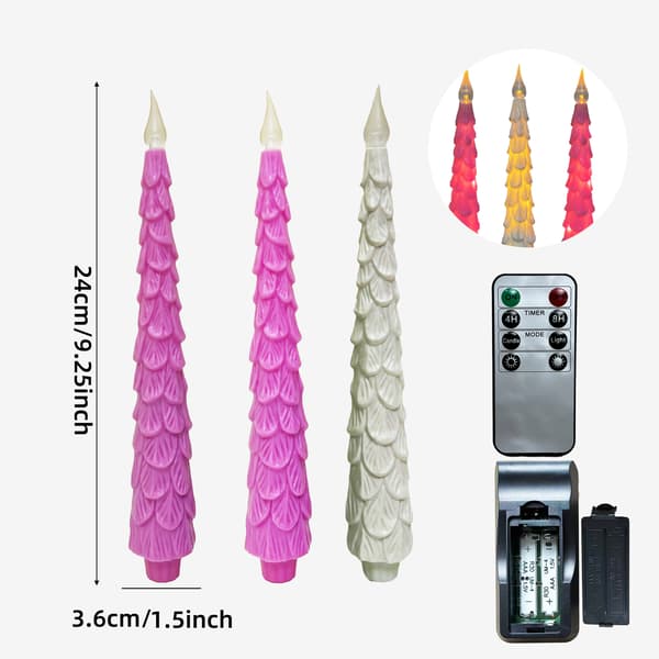 SALG Juletre Elektroniske Lys | Langskaftet Fjernkontroll LED-lys, *Varmhvitt lys 4-pakning* Fjernkontrollmodell Fjernkontrollmod Remote control model Warm white light 4-pack