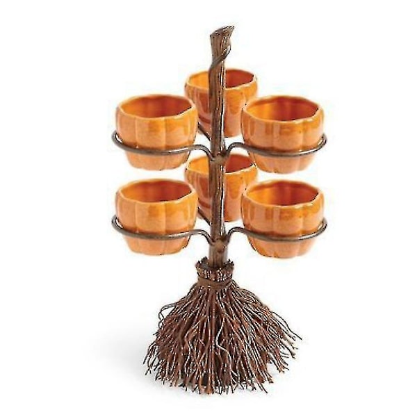 Halloween Pumpkin Snack Bowl Stand Dessert Stands Frukttallerkener 6 cups