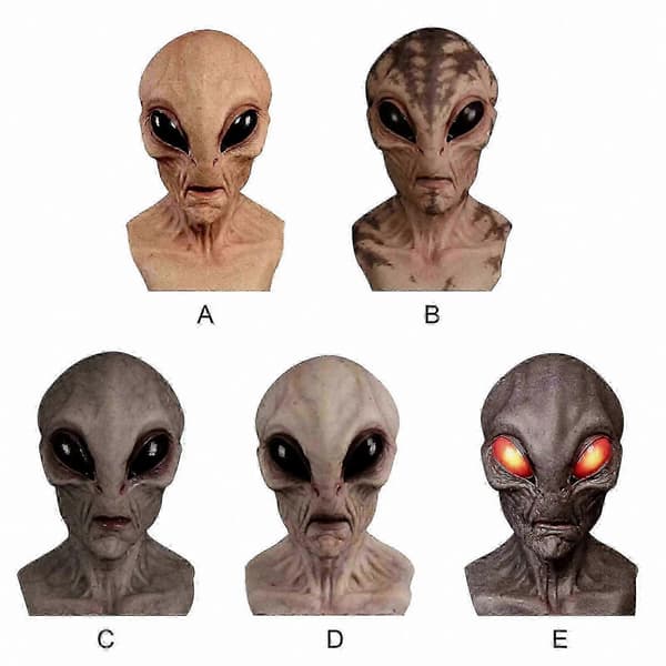 Full Face Alien Maske til Halloween-kostumefester og Cosplay-begivenheder