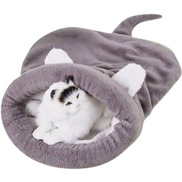 Husdjurssäng Mjuk Varm kattsovsäck Självuppvärmande sovsäck Kitty Sack Pet Kennel Sängar Snuggle Säck Filt Mat Kitty B