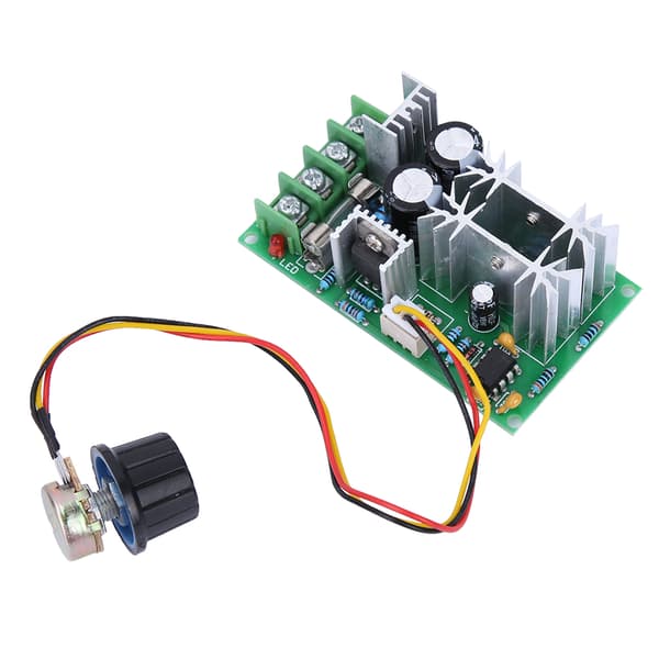 Høykvalitets DC elektrisk motorhastighetskontroller 9-60V 20A PWM motorhastighetsregulator