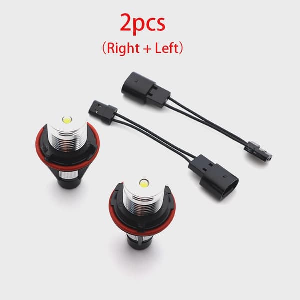 【HT】20W Fejlfri Hvid LED Angel Eye Ring Marker Pærer til BMW E87 E39 M5 E60 E61 E63 E64 M6 E65 E66 E83 X3 E53 X5 1 Pair