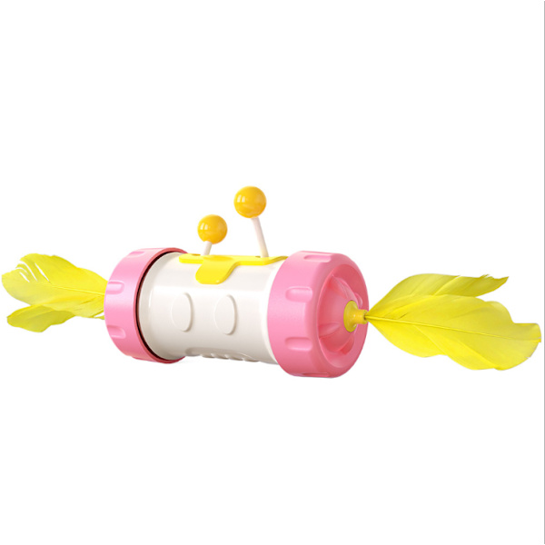 Husdjursprodukter Elektrisk lasertumlare Leaky Ball Carousel Tease Cat Toys (Hej Pink Magic Wheel)