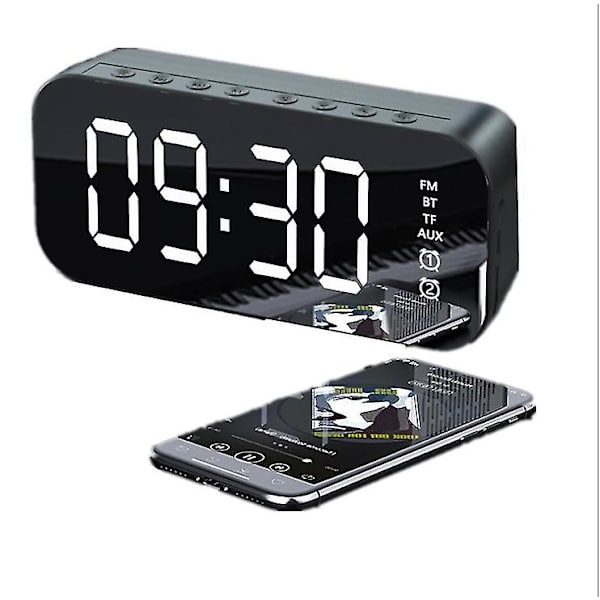 Multifunktionell LED digital väckarklocka och Bluetooth högtalare