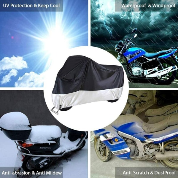Universal cover utomhus UV-skydd för skoter Vattentät cykel cover för Yamaha Suzuki Etc.