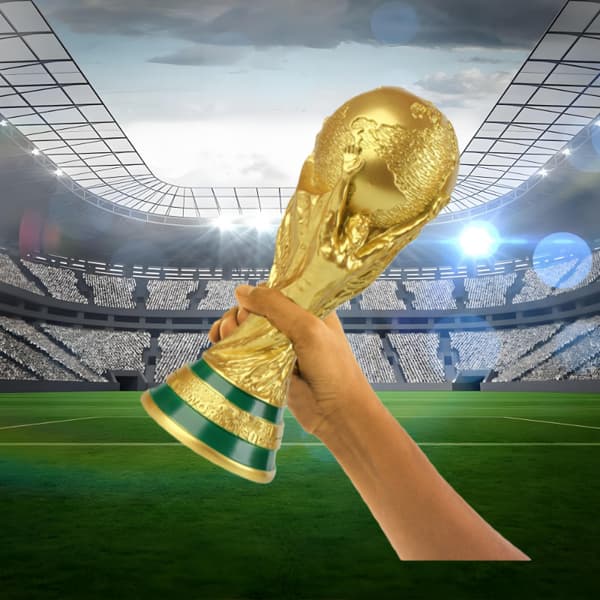 VM-fodboldtrofæ kopi 2026, fodboldmesterligatrofæ 27cm