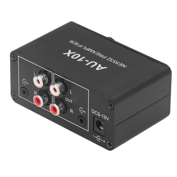 20dB Stereo Phono Forforstærker med 3,5 mm Hovedtelefon RCA Input Output