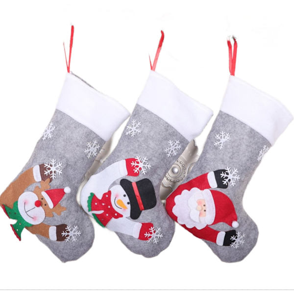 Juldekoration levererar jultomtens strumpor (senior light up strumpor + snögubbe lyser upp strumpor + rådjur lyser upp strumpor),