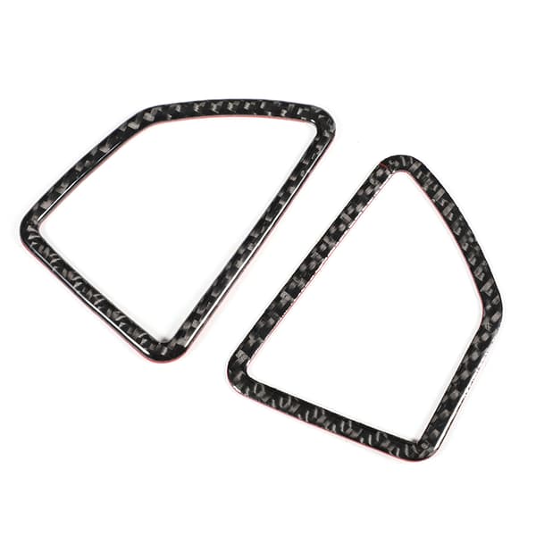 2 stk Venstre Kjøre Karbonfiber Dashbord Luftventil Panel Deksel Trim Dekor Passer for X5 X6 E70 E71 2008-2013