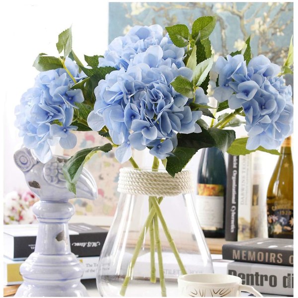 Blå simulationsknop hortensia