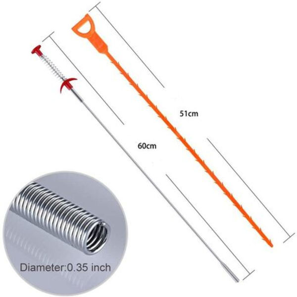 Diskbänksrengöringskrok, 6 stycken Håravloppsverktyg Fjäderrör Muddring Avloppsmuddringsverktyg Dränering Snake Hår Täppa Dränering Hår