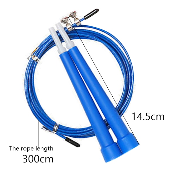 Hopprep - Speed ​​Rope, justerbar för boxning, resor blue