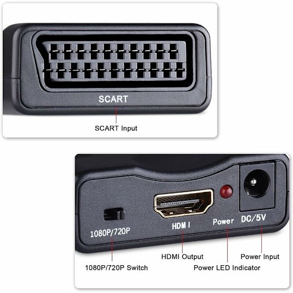 Scart till HDMI-hemomvandlare (power (färglåda)) för verktygsrum