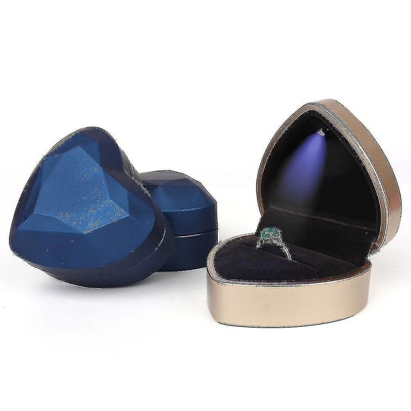 Gave Ring Box Kvinder Organizer Case Smykker Display Box Bærbare vielsesringe